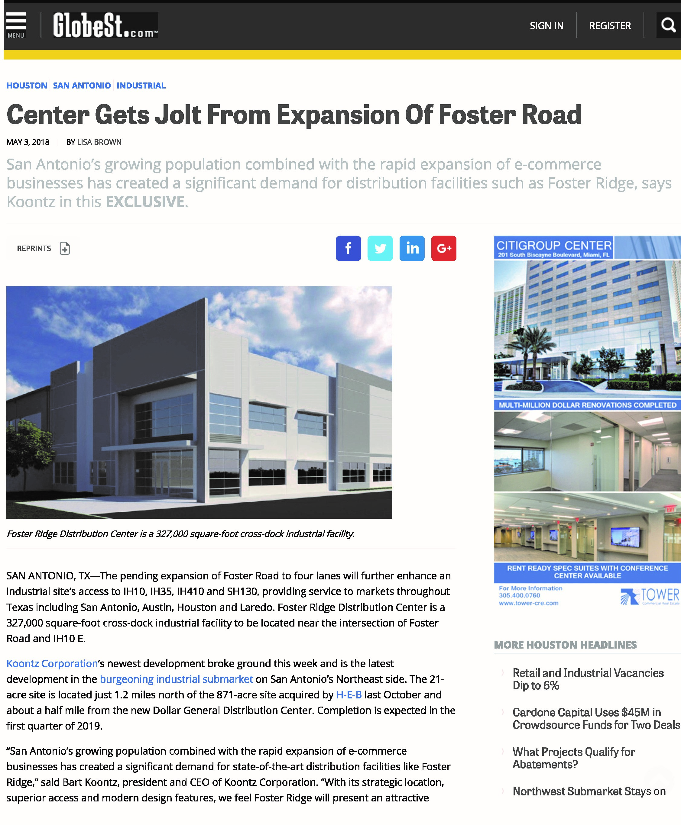 center-gets-jolt-from-expansion-of-foster-road-_-globest_page_1